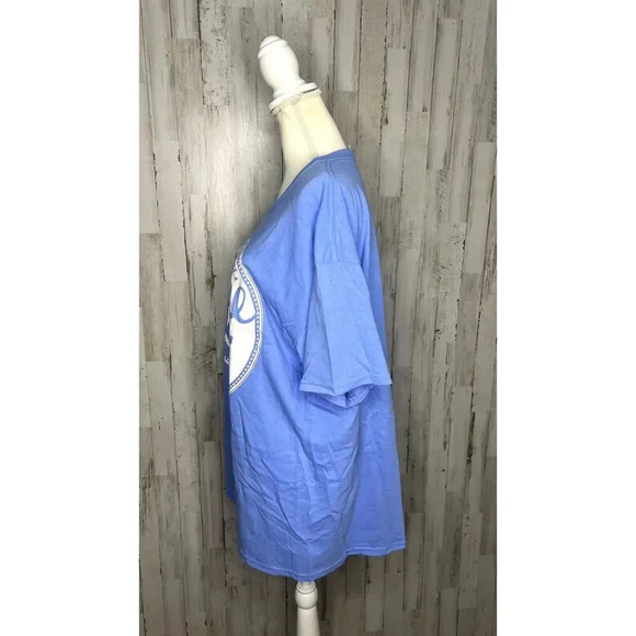 NWT UNC Women's Game Day "Game On" Football Graphic T-Shirt Light Blue Size 2XL - Picture 4 of 4